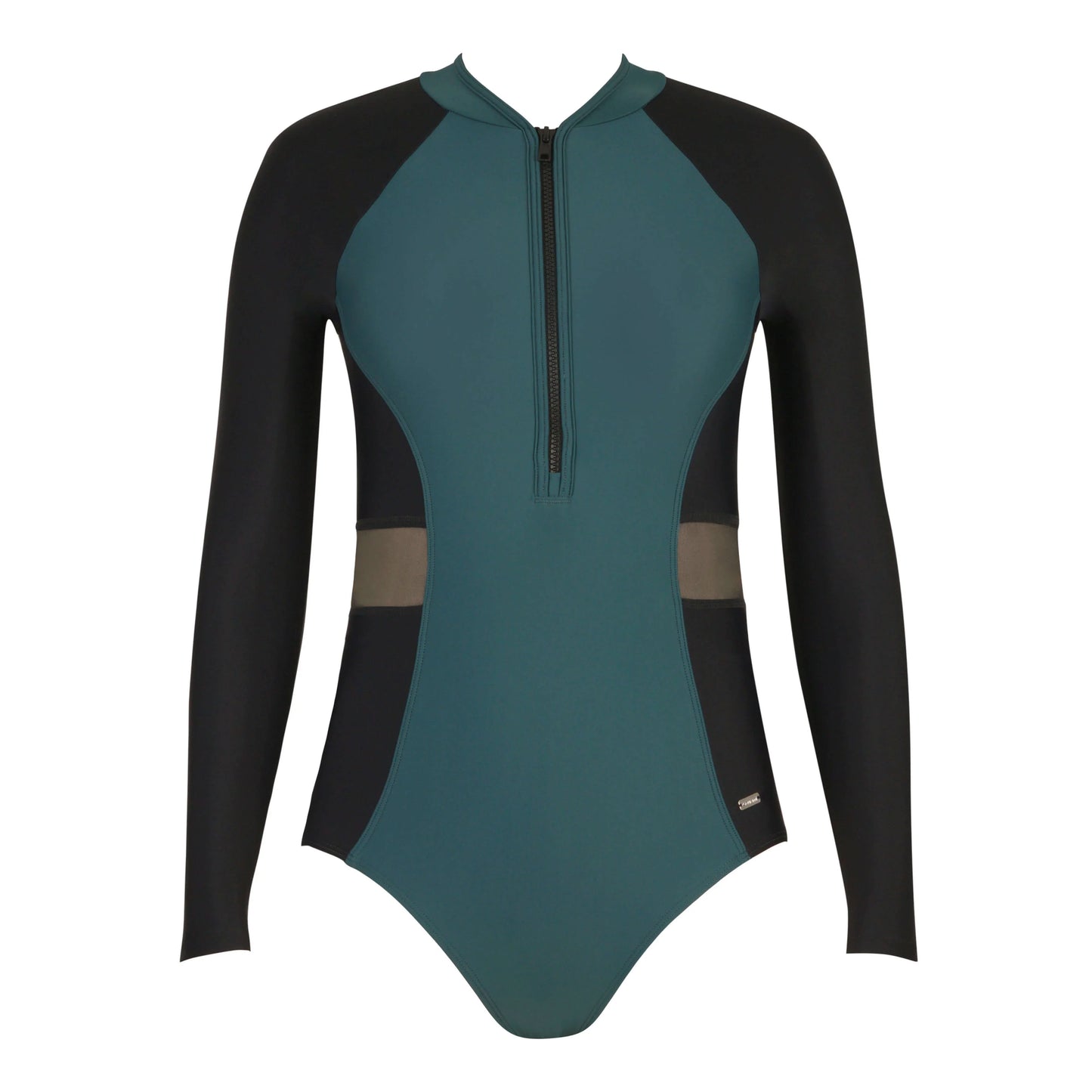 Color On Color Long Sleeve Swimsuit - Gourami