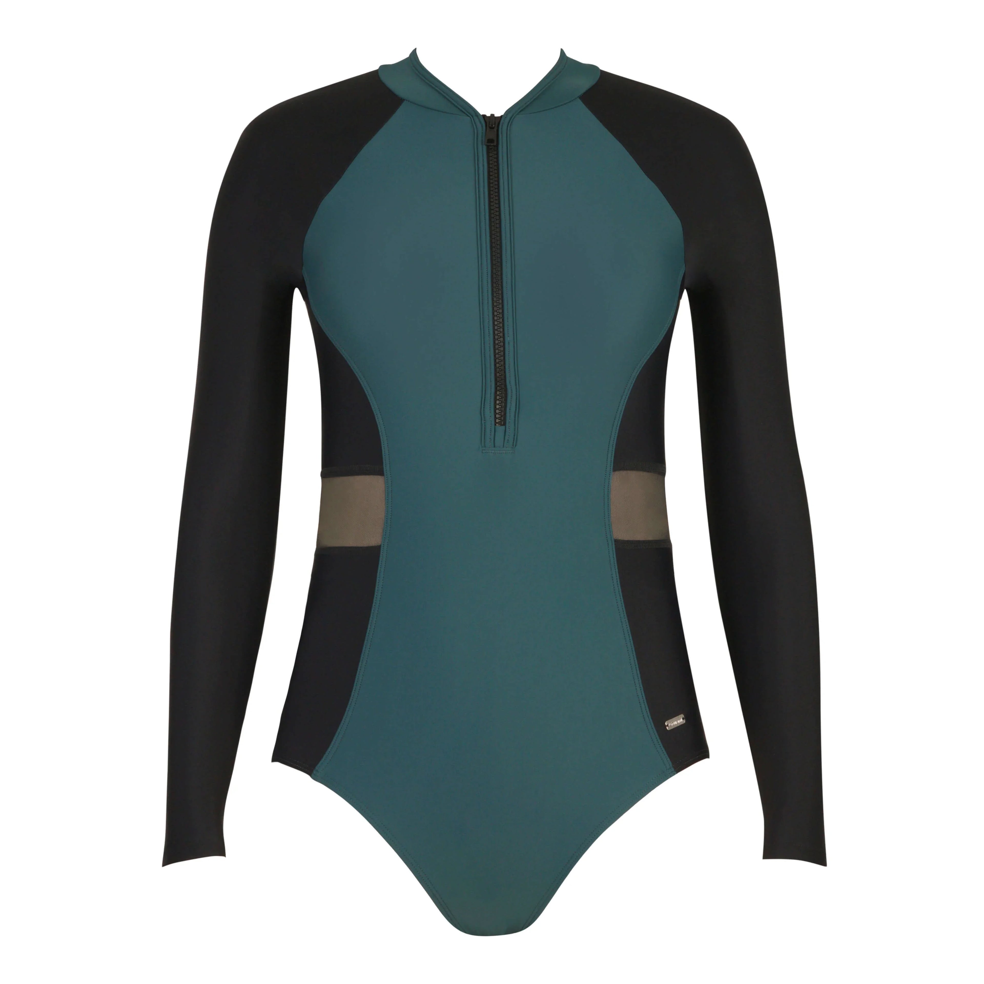 Color On Color Long Sleeve Swimsuit - Gourami