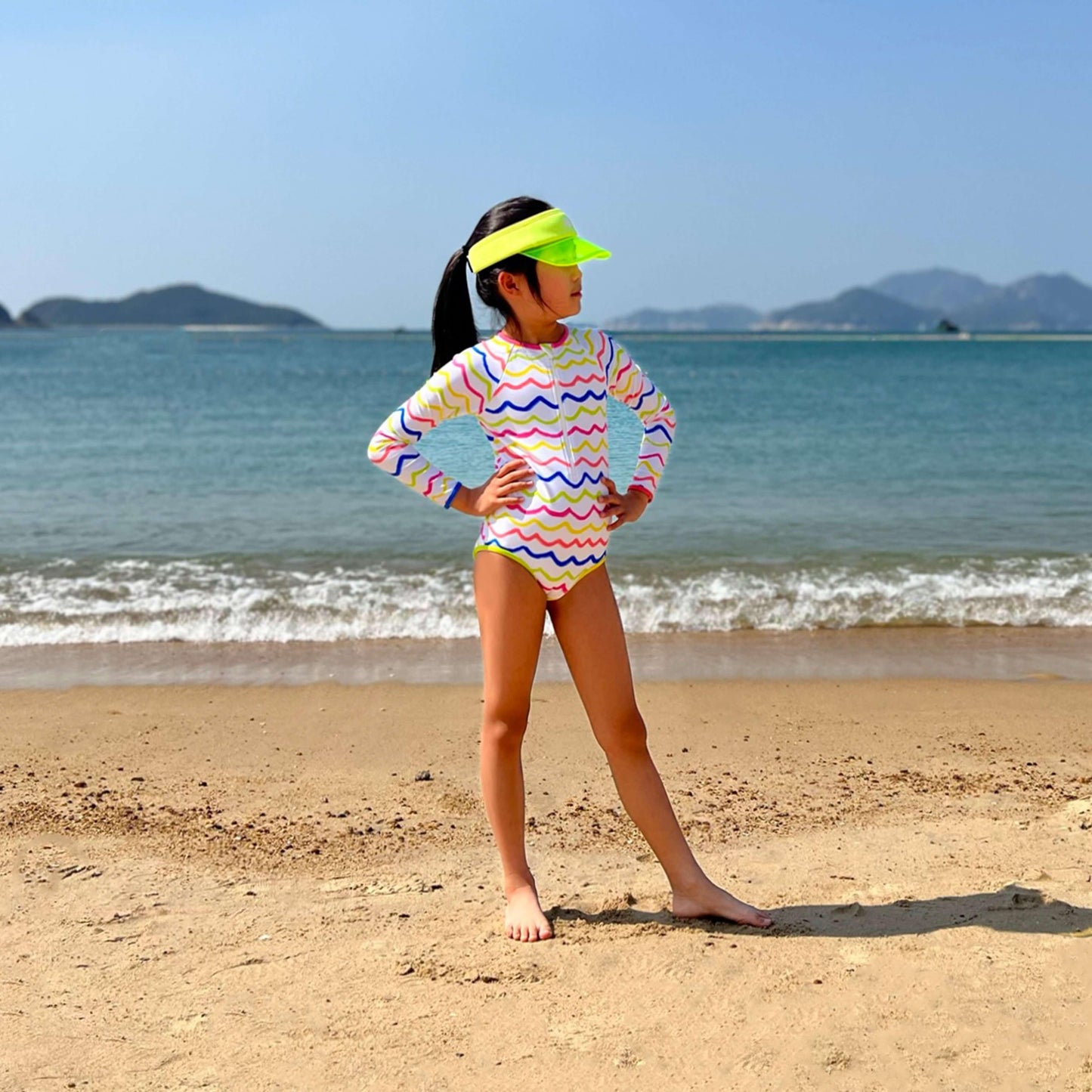 Waves Girls Long Sleeve Swimsuit - Gourami