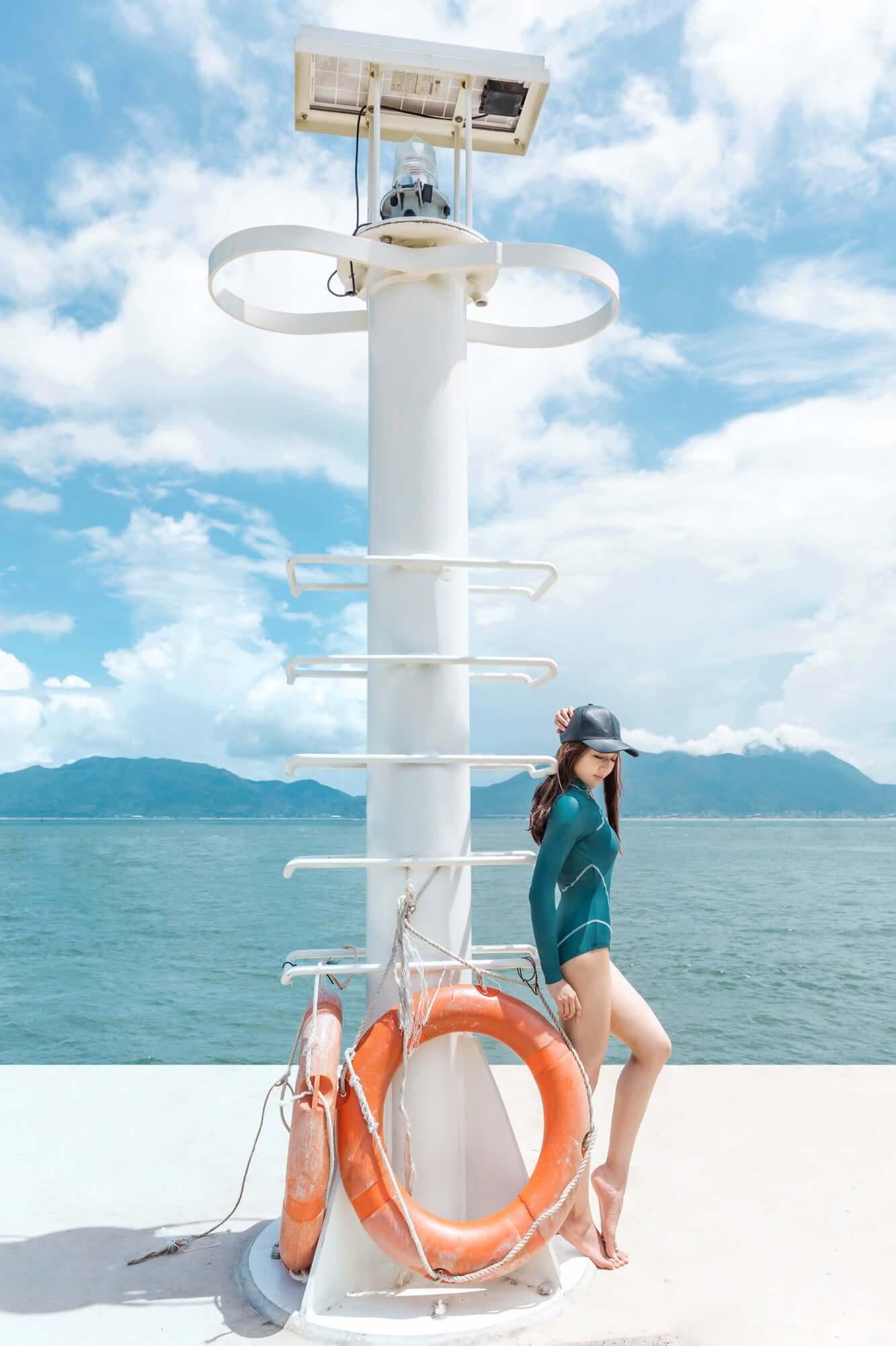 New Wave Long Sleeve Swimsuit - Gourami