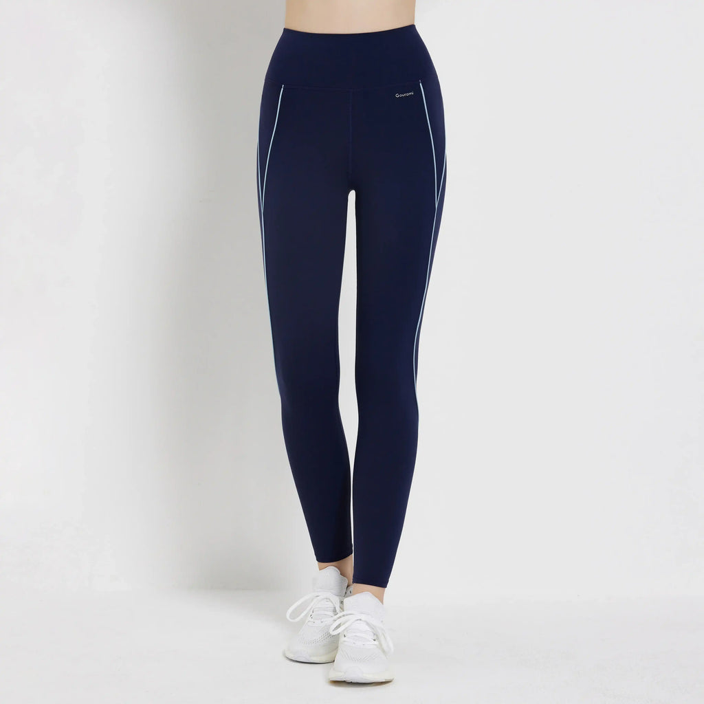 Vie Legging in navy color, featuring a high waist and sleek design for stylish comfort during workouts.