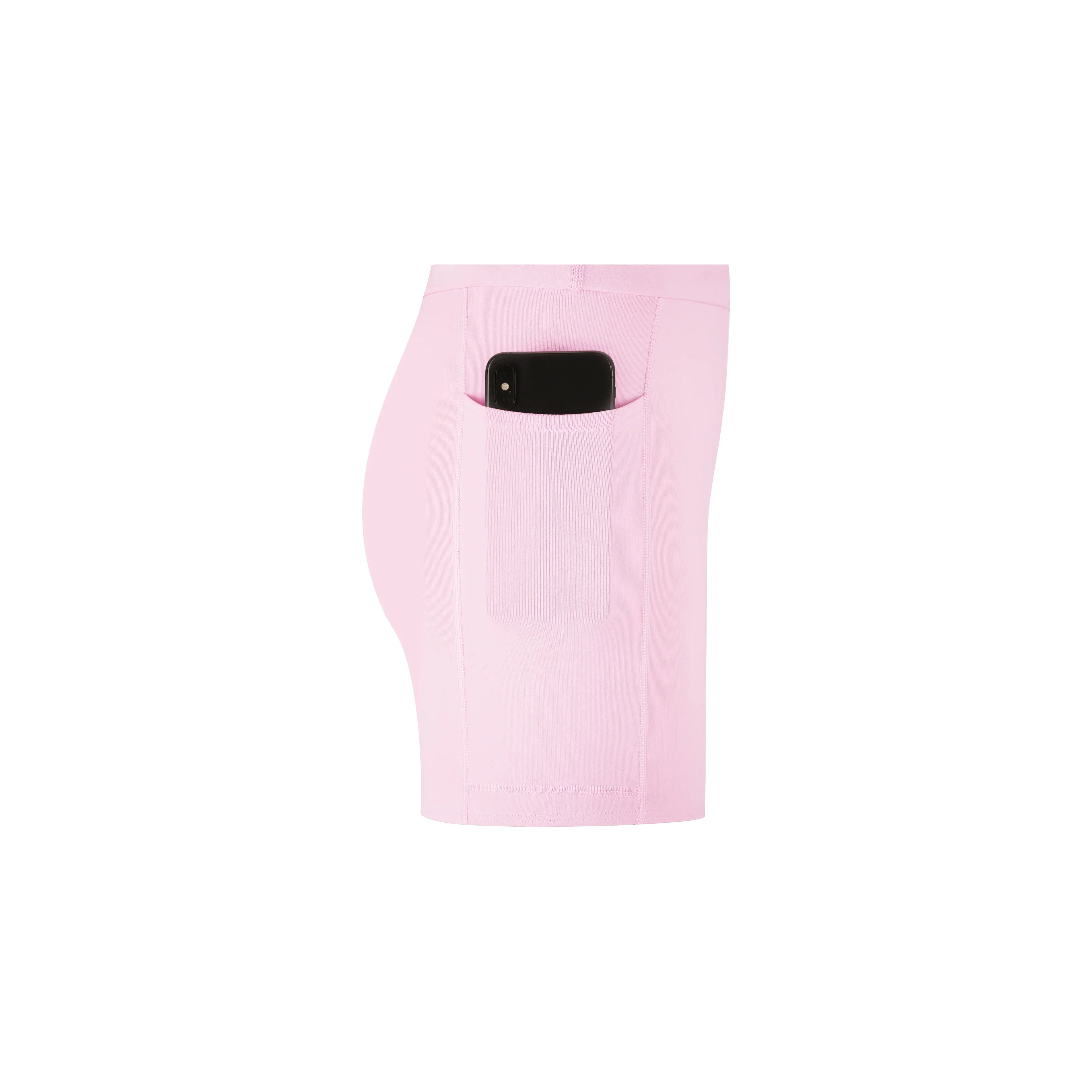 Balance Skort in pink color with a pocket for phone, showcasing stylish activewear for comfort and function.