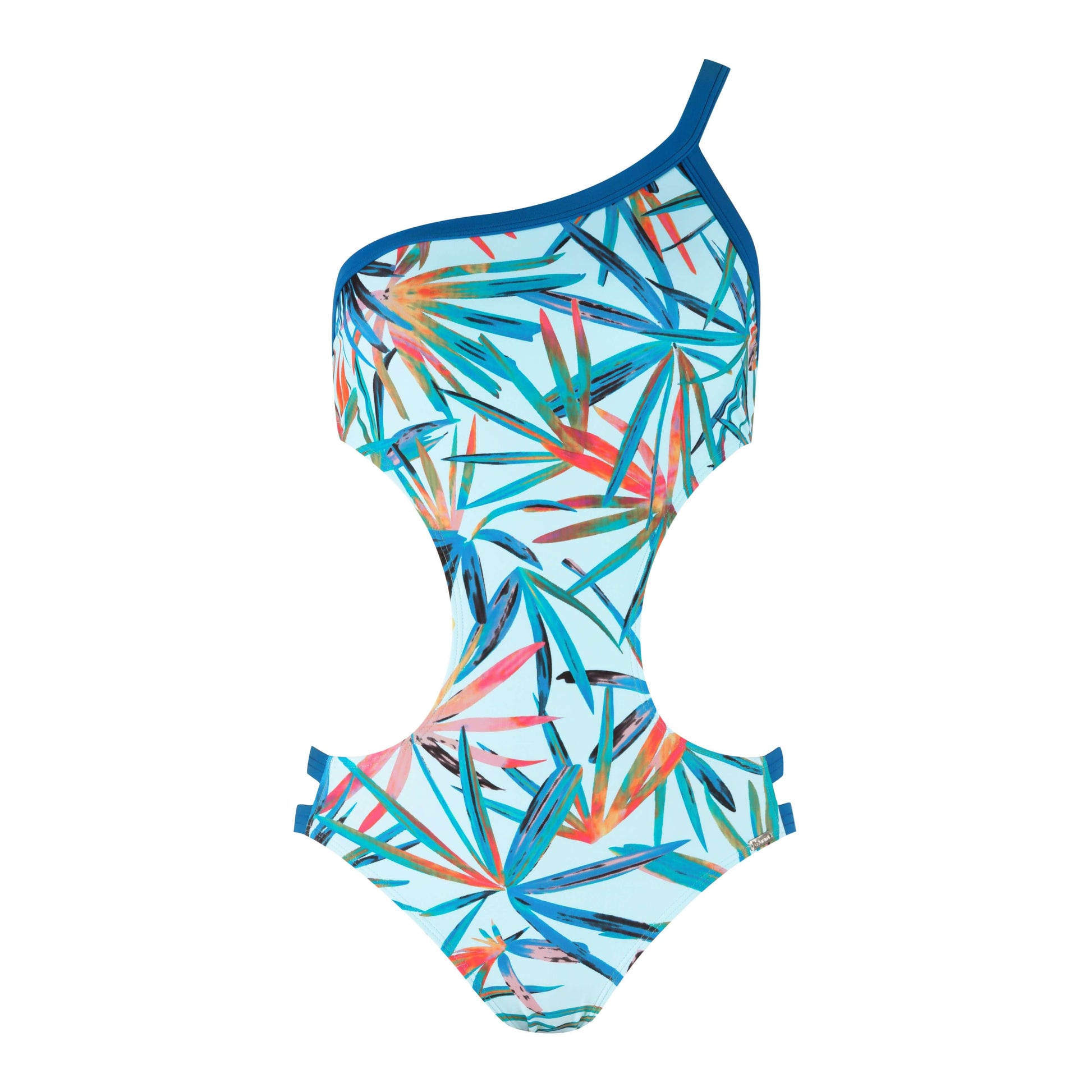 Boheme Monokini featuring a vibrant floral pattern and stylish one-shoulder design, perfect for beachwear.
