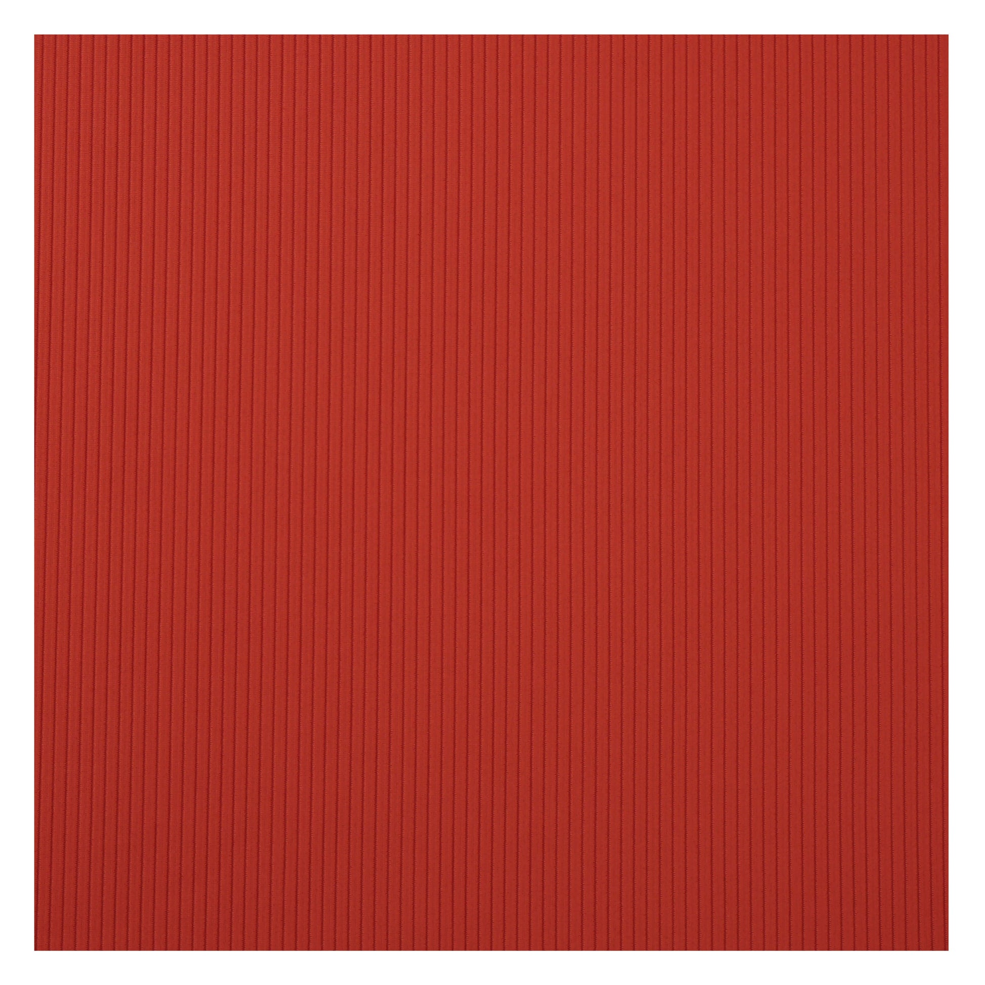 Textured red fabric with vertical stripes, ideal for a range of fashion and crafting projects.