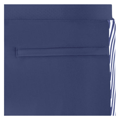 Close-up of Ocean Men's Swim Shorts showing deep navy fabric and features like side pocket for convenience.