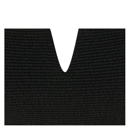 Elevated black bikini top featuring a stylish V-shaped neckline and textured fabric for a chic beach look.