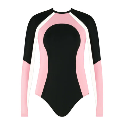 Tricolor Long Sleeve Swimsuit - Gourami