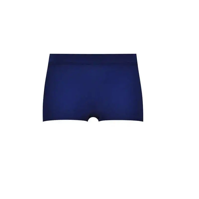 Navy blue swim shorts for women, seamless design, ideal for swimming and activewear