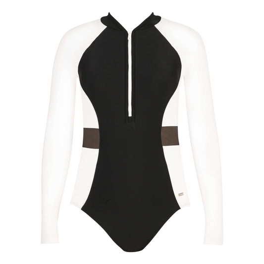 Color On Color Long Sleeve Swimsuit - Gourami
