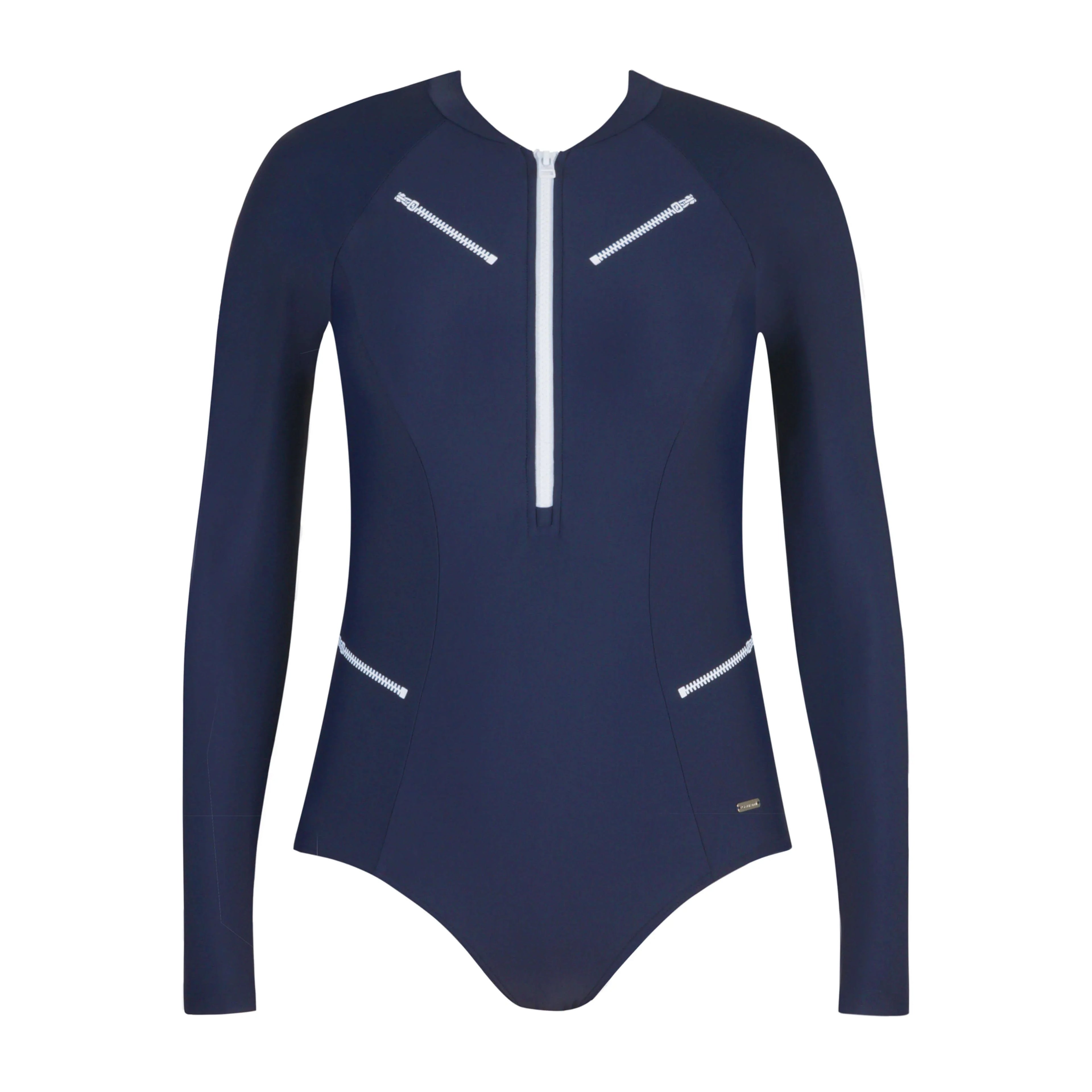 Zip Up Long Sleeve Swimsuit - Gourami