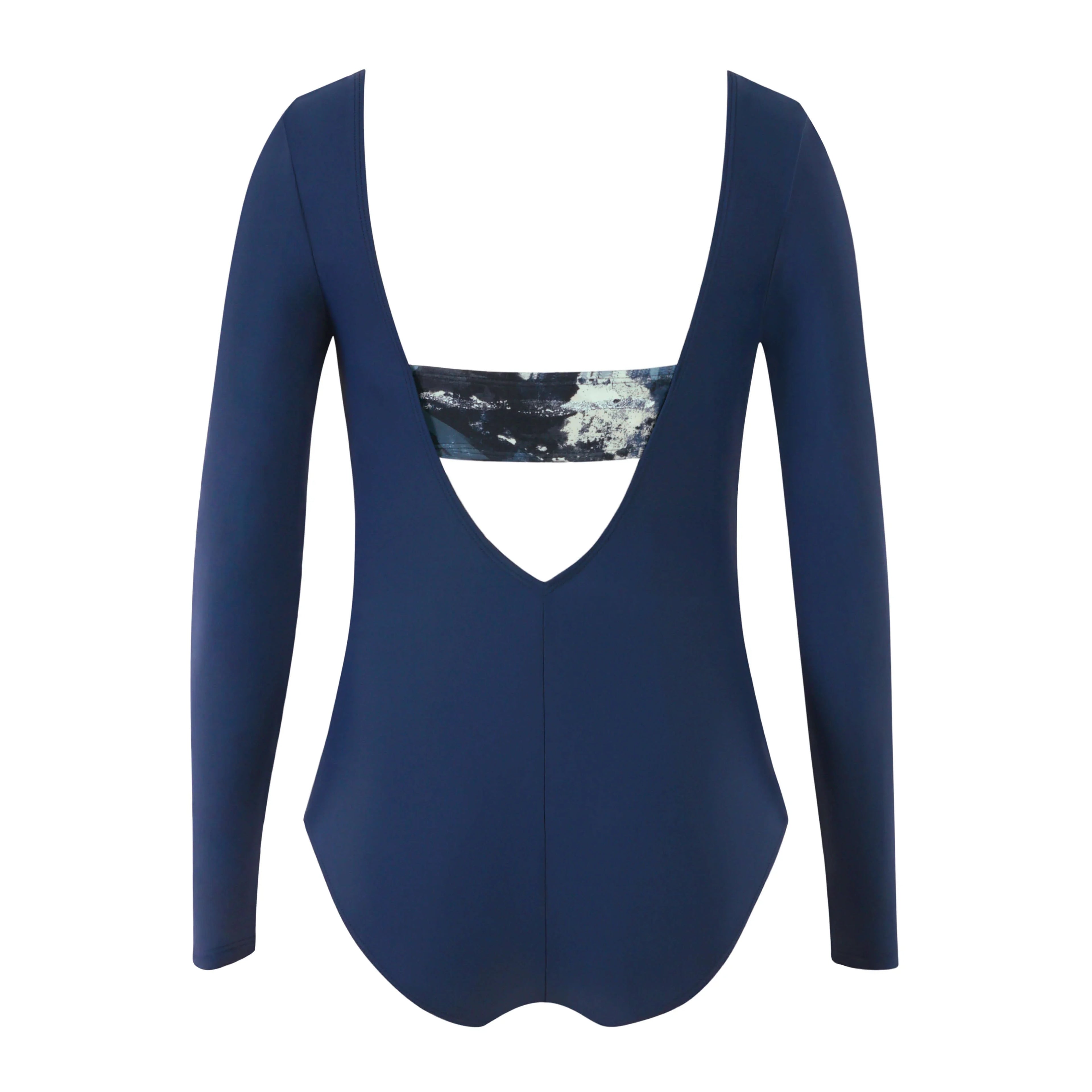 Half & Half Long Sleeve Swimsuit - Gourami