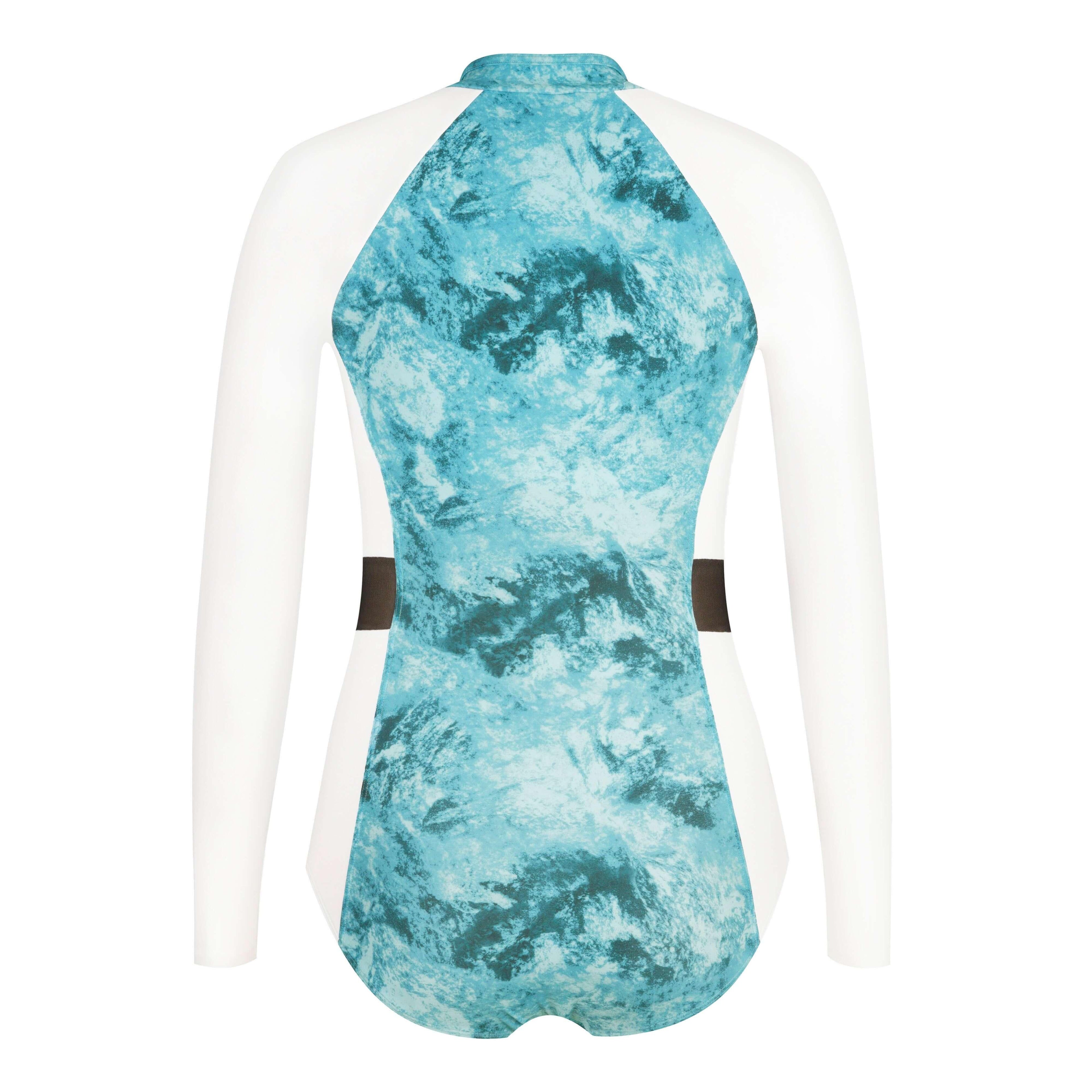 Marbling Long Sleeve Swimsuit - Gourami