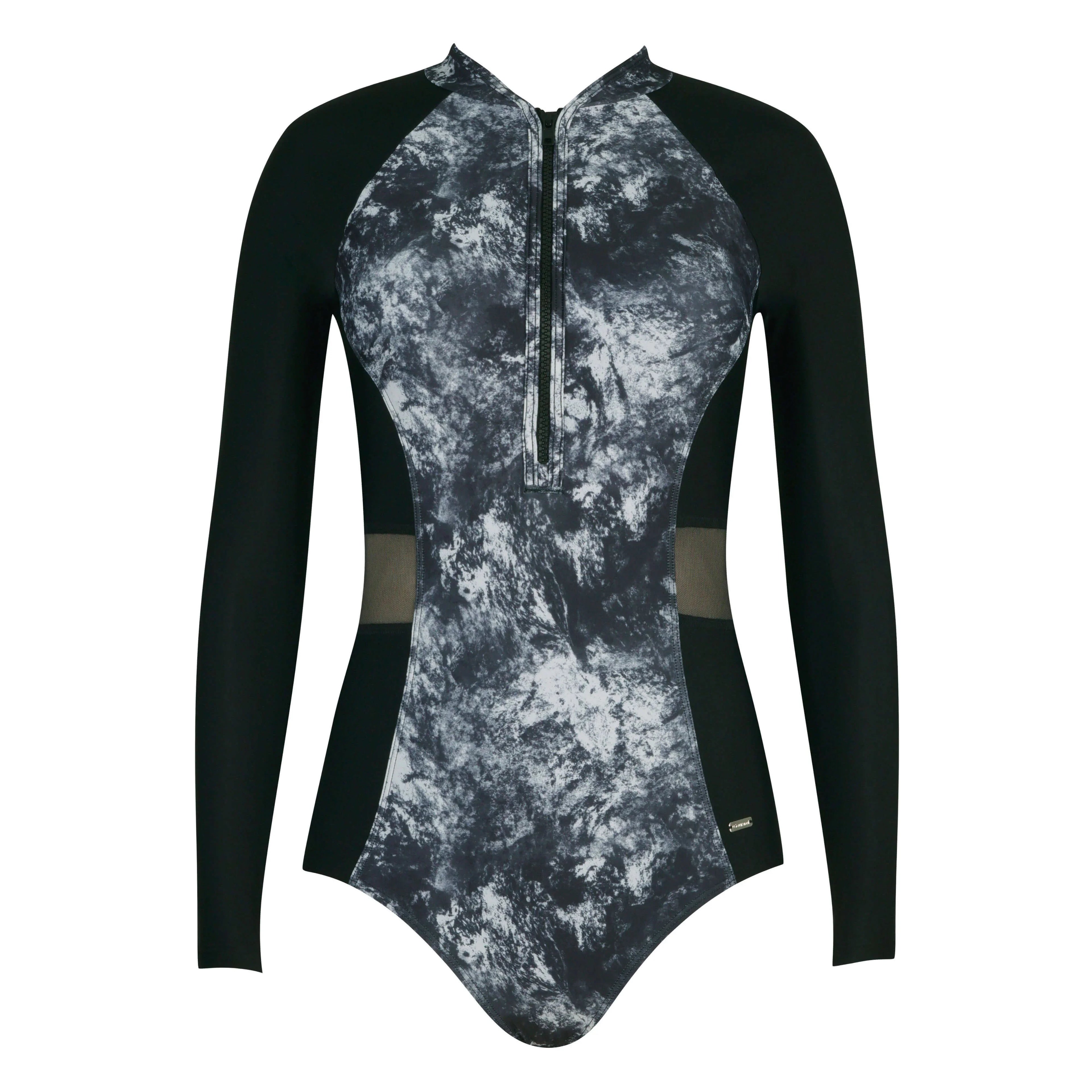 Marbling Long Sleeve Swimsuit - Gourami