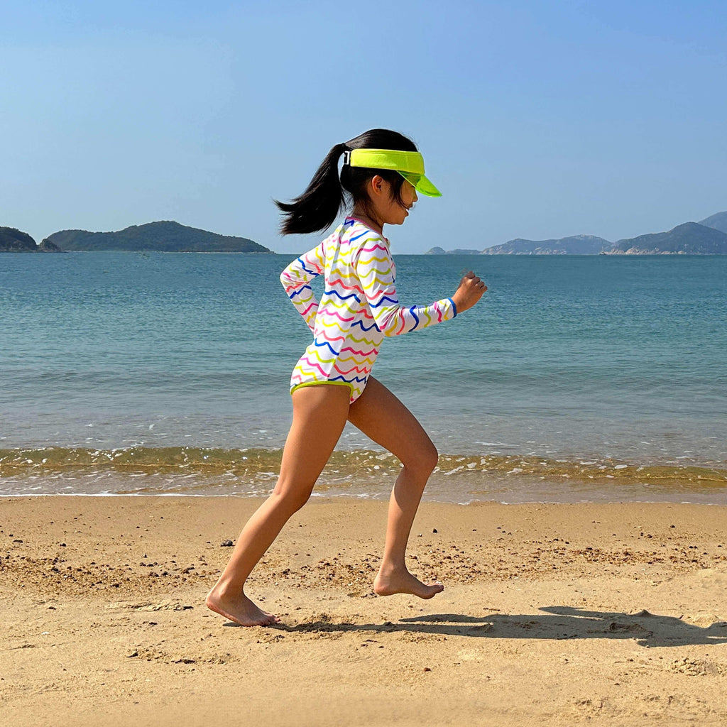 Waves Girls Long Sleeve Swimsuit - Gourami